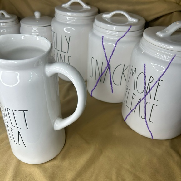 Rae Dunn Canister Set 6 Pieces - Picture 2 of 9